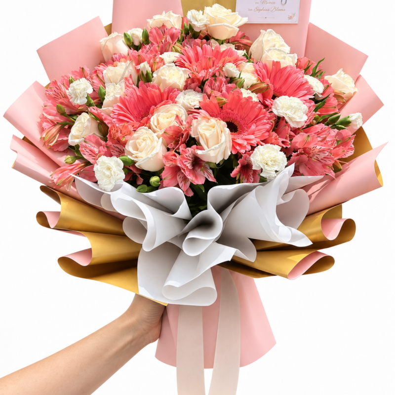 Ramo de gerberas y rosas