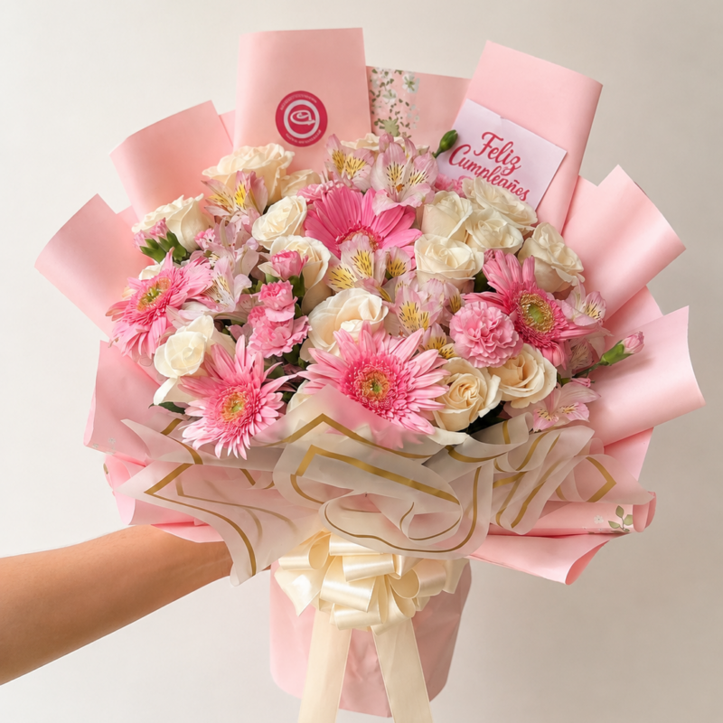 Ramo de gerberas y rosas
