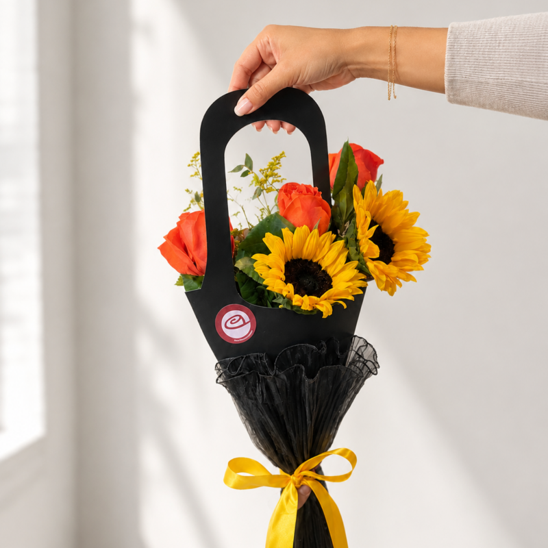 Floral bag - Negro- Floristeria Rosetta